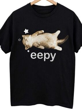 Gildan Cat Graphic Tee - Black